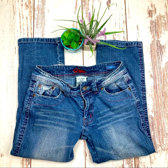 Leo Roma Mid Rise Cropped Denim Jean Capris Vintage Sz 5 - Picture 1 of 10